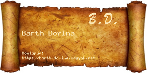 Barth Dorina névjegykártya